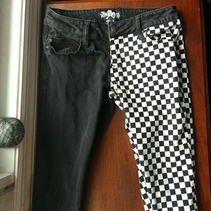 royal bones split leg jeans